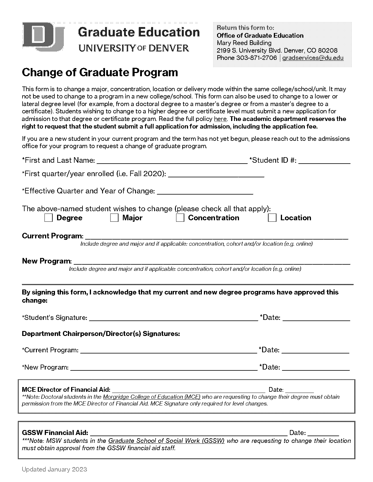 du graduate admissions requirements